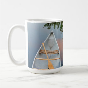 Caneca De Café Canoa no lago ao pôr do sol, Canadá