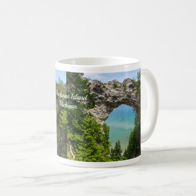 Caneca De Café Canoagem Em Arch Rock Coffee Mug (Frente Esquerda)