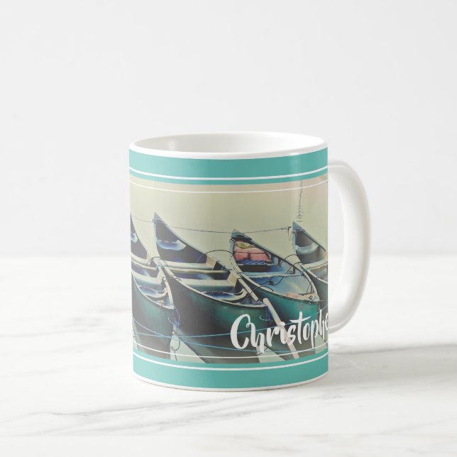 Caneca De Café Canoagem personalizada (Frente Esquerda)