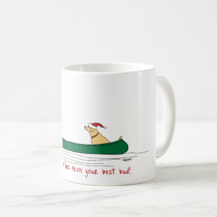 Caneca De Café Canoagem Pup Natal