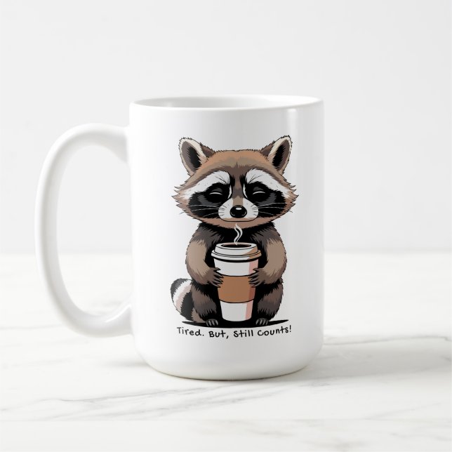 Caneca De Café Cansado, Mas Ainda Conta – Lembrete Suave (Esquerda)