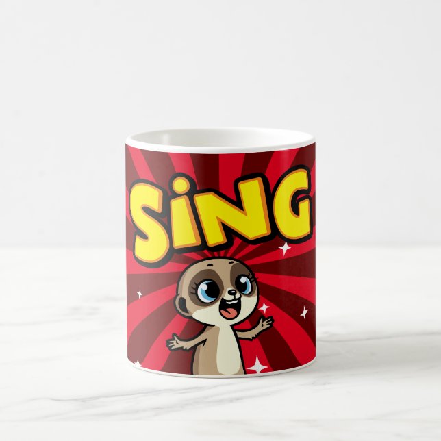 Caneca De Café Cantando Meerkat (Centro)