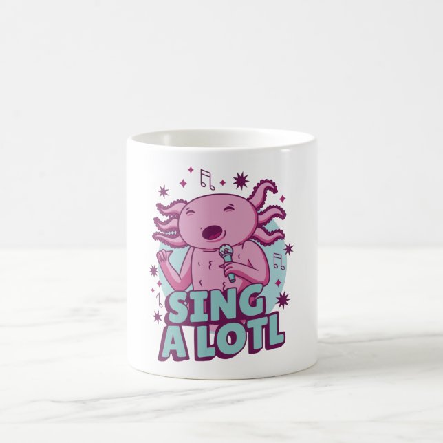 Caneca De Café Cantando muito Axolotl (Centro)