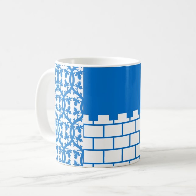 Caneca De Café Cantão de Cinzas Gargoyles Populace Crachá (Frente Esquerda)