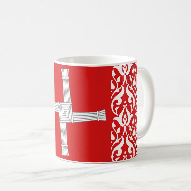 Caneca De Café Cantão de Crois Brigte Populace Crachá (Frente Esquerda)