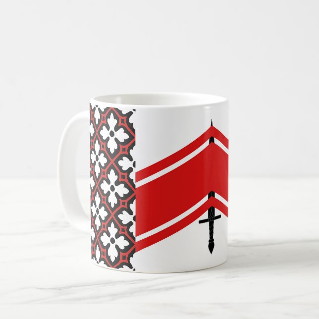 Caneca De Café Cantão de Eoforwic Populace Crachá (Frente Esquerda)