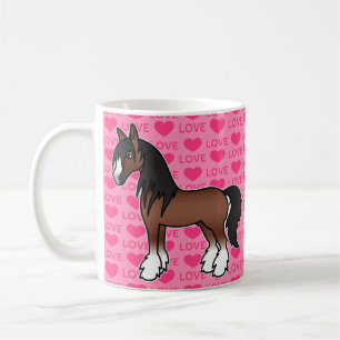Caneca De Café Cantão de Marrom Gypson Vanner Shire Clydesdale Lo