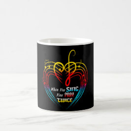 Caneca De Café Cantar Pray duas vezes