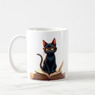 Caneca De Café Canto de Leitura de Gatos da Academia Sombria Aman