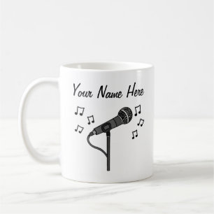 Caneca De Café Cantor Personalizado De Canções De Canções De Prof
