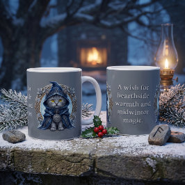 Caneca De Café Cantora do Solstício Inverno Folclore Celta Gato C