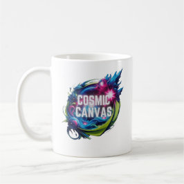 Caneca De Café Canvas cósmica - Tinta seus sonhos