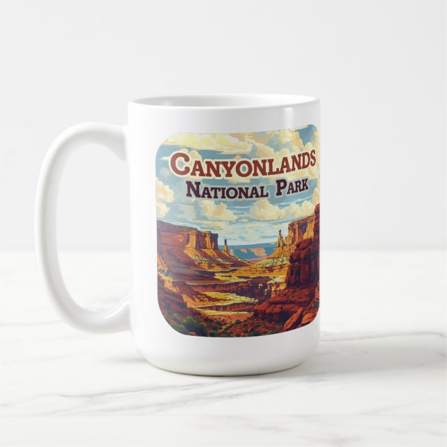 Caneca De Café Canyonlands National Park Utah Moab Retro (Esquerda)