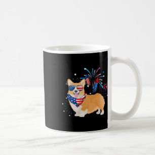 Caneca De Café Cão Bandeira Americana Dos EUA 4 De Julho Amante H