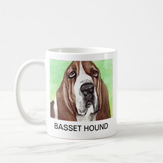Caneca De Café Cão Basset Hound (Esquerda)