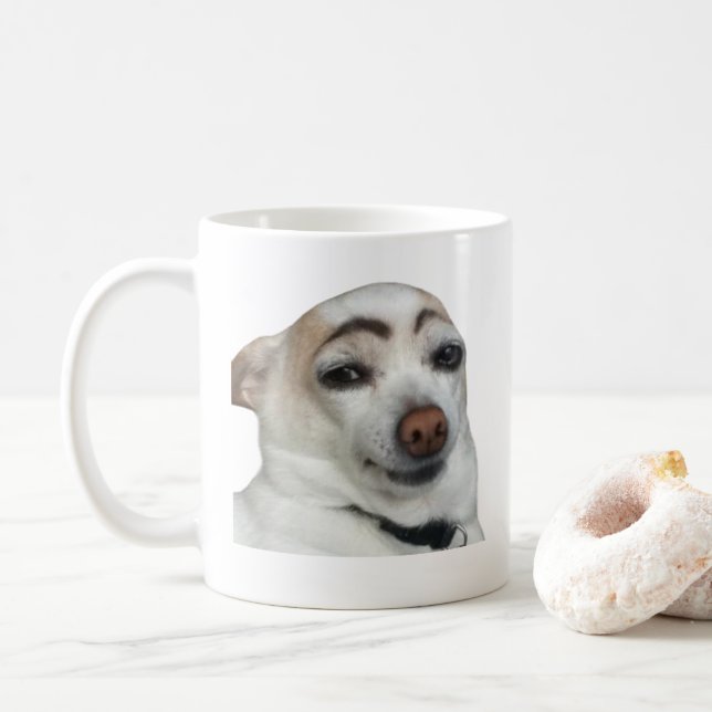 Caneca De Café Cão Cachorro Cachorro Duplo Lado (Com Donut)