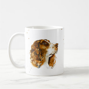 Caneca De Café Cão Cachorro Inglês Springer Spaniel Aquarela