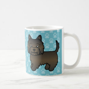 Caneca De Café Cão Cartoon de Cartoon de Cartoon do Cairn em Brin