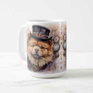 Caneca De Café Cão Chow Chow Steampunk
