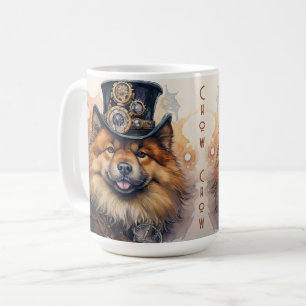 Caneca De Café Cão Chow Chow Steampunk