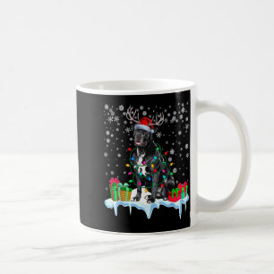 Caneca De Café Cão Corso Natal Chapéu do Papai Noel Pijama de Ren