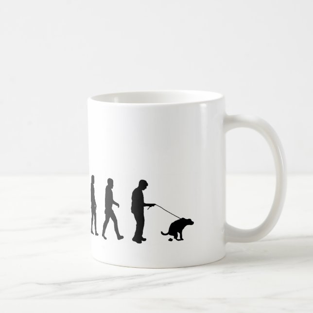 Caneca De Café Cão da evolução VMO08 que anda o cão (Direita)