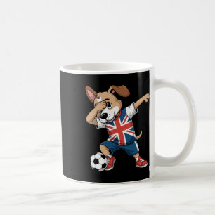 Caneca De Café Cão Dabbing da Seleção de Futebol do Reino Unido U
