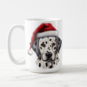 CANECA DE CAFÉ CÃO DALMATA DE NATAL DE FÉRIAS FOFO