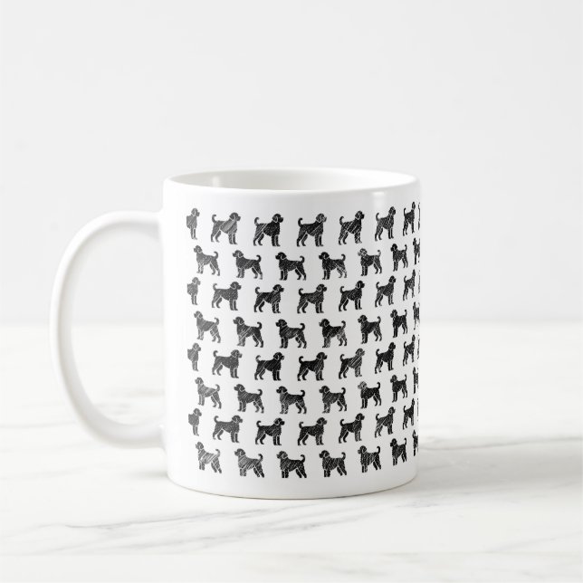 Caneca De Café Cão-de-água português Desenho Design Mug (Esquerda)