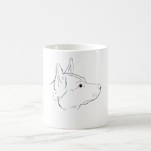 Caneca De Café Cão de Bovinos Australiano Arte de linha Idei