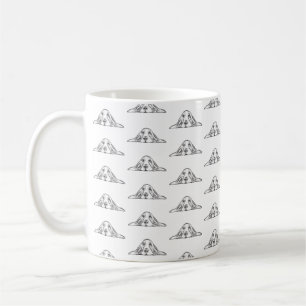 Caneca De Café cão de caça preto-de-cão branco 