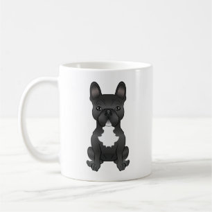 Caneca De Café Cão-De-Cartoon Negro E Branco