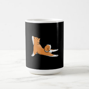 Caneca De Café Cão-de-chiba-inu pose de ioga presente de ani