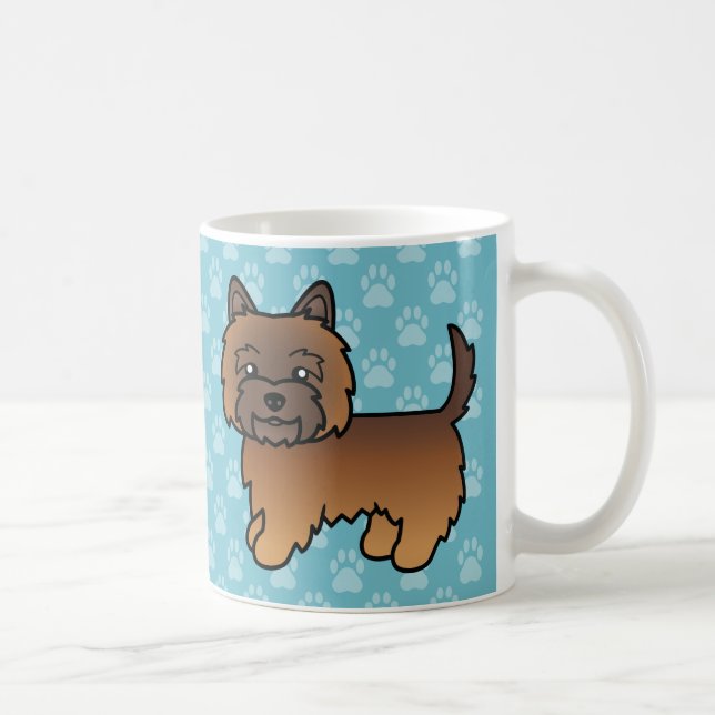 Caneca De Café Cão de desenho animado Red Brindle Cairn Terrier (Direita)