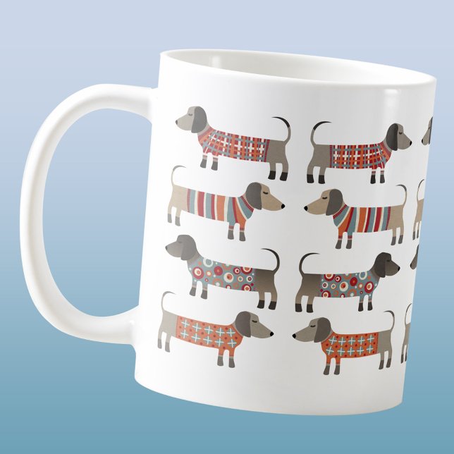 Caneca De Café Cão de Enchimento (Dachshund Wiener Sausage Dog mug)