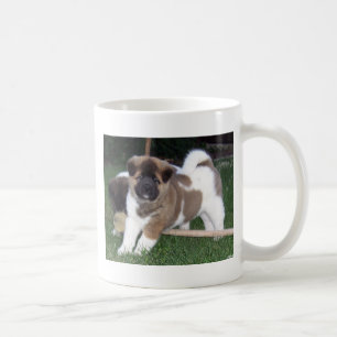 Caneca De Café Cão de filhote de cachorro de Akita do americano