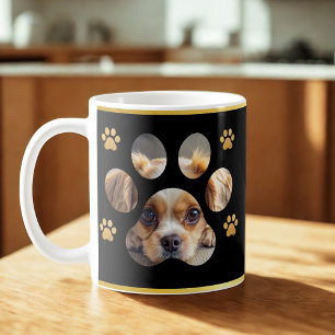 Caneca De Café Cão de Fotos de Pet Personalizado Chic