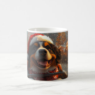 Caneca De Café Cão de Montanha Bernês Montanha-Russa Natal