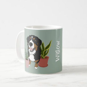 Caneca De Café Cão de Montanha Bernês Personalizado