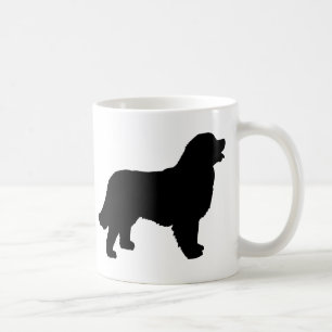 Caneca De Café Cão de montanha de Bernese (silhueta preta)