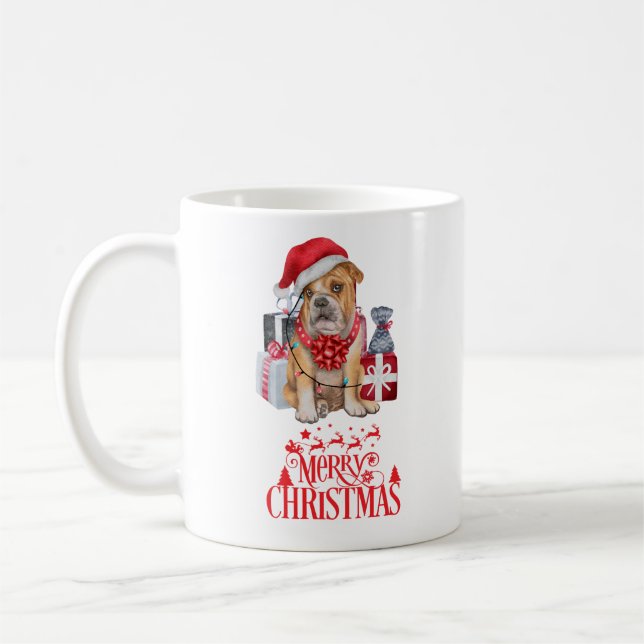 Caneca De Café Cão de Natal (Esquerda)