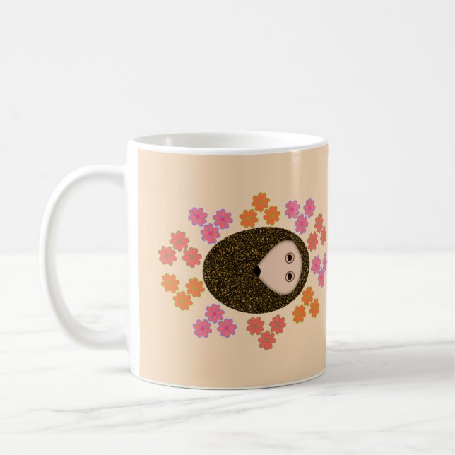 Caneca De Café Cão-de-Ouro e Flores (Esquerda)