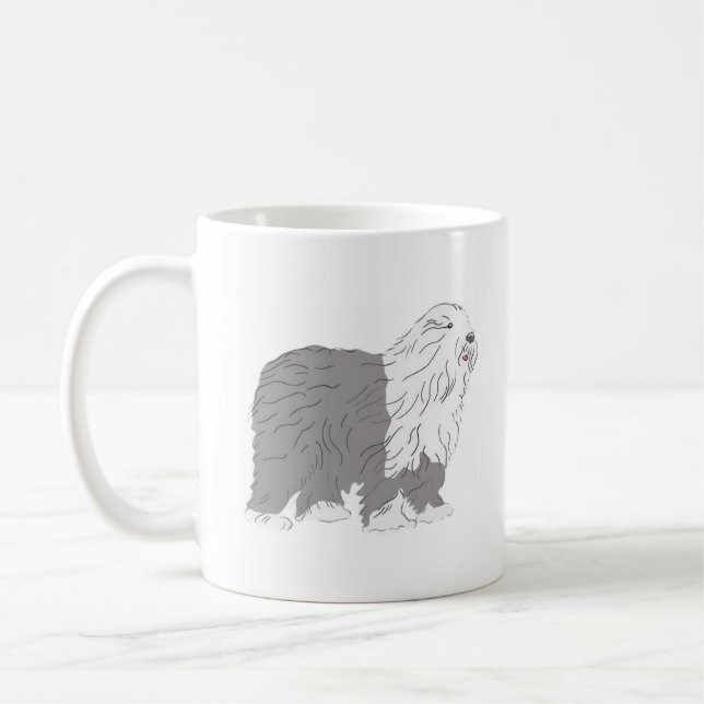 Caneca De Café Cão de Ovelha Inglês (Esquerda)