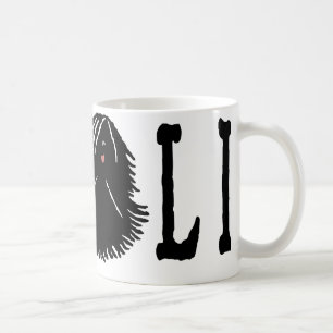 Caneca De Café Cão de Puli com texto de Puli