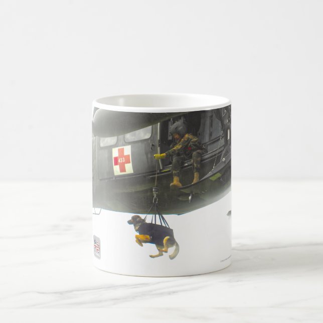 CANECA DE CAFÉ CÃO DE TRABALHO MILITAR DOS EUA (Centro)