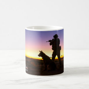 CANECA DE CAFÉ CÃO DE TRABALHO MILITAR DOS EUA