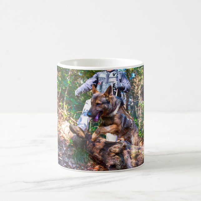 CANECA DE CAFÉ CÃO DE TRABALHO MILITAR DOS EUA (Centro)