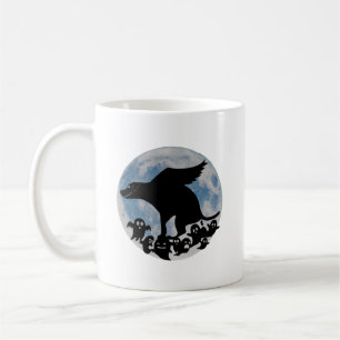 Caneca De Café Cão Dia de as Bruxas engraçado