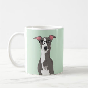 Caneca De Café Cão do galgo italiano do hipster para amantes do