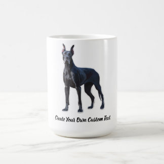 Caneca De Café Cão Dogue Alemão Crie Seu Próprio Texto Personaliz